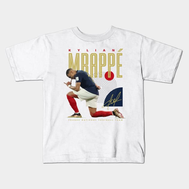 Kylian Mbappe Kids T-Shirt by Juantamad